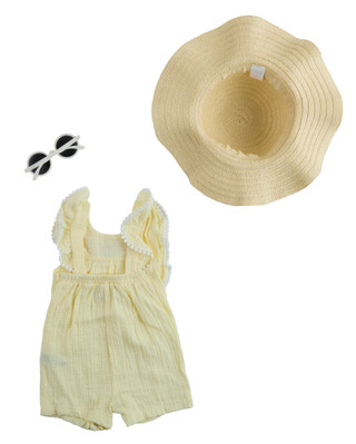 Thumbnail 2: RACHEL ZOE Baby Girls 3 Pc Romper Set 