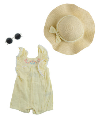 Thumbnail 1: RACHEL ZOE Baby Girls 3 Pc Romper Set 