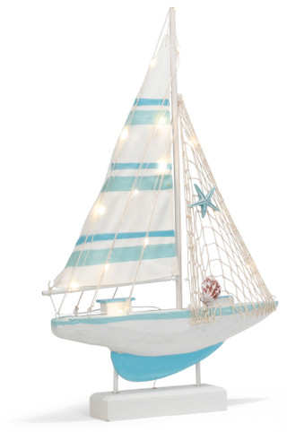 Thumbnail 2: Fancy That 21 in Nautical LED Sailboat Home Accent 