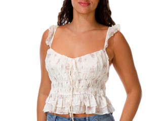 Thumbnail 1: LUSH Juniors Smocked Back Tank Top 