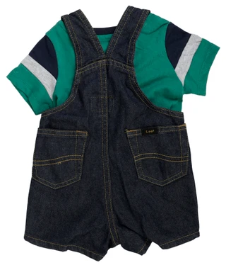 Thumbnail 2: Lee Baby Boy 2 Pc Shortalls Set 