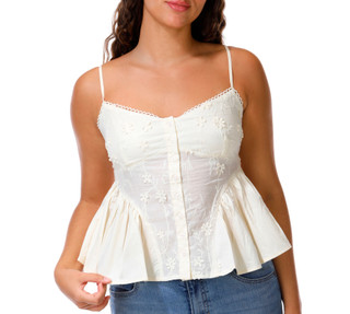 Thumbnail 1: LUSH Juniors Button Front Tank Top 