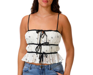 Thumbnail 1: LUSH Juniors 3-Tie Ruch Tank Top 