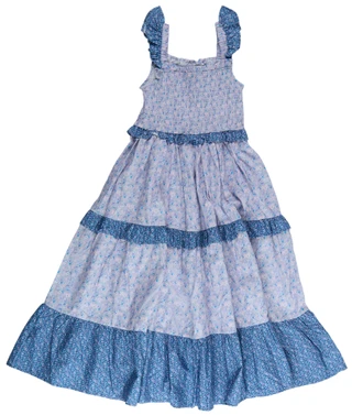 Thumbnail 2: Andy & Evan Junior's Sleeveless Floral Tiered Maxi Dress 