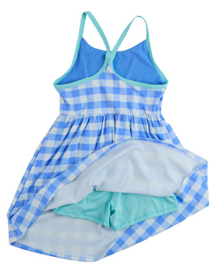 Thumbnail 2: Andy & Evan Junior's Gingham Swim Dress 