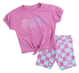 Thumbnail 1: Champion Little Girls 2 Pc Bike Short Set 