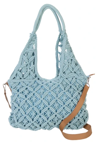Thumbnail 1: SOL AND MER Macrame Large Convertible Tote Bag 