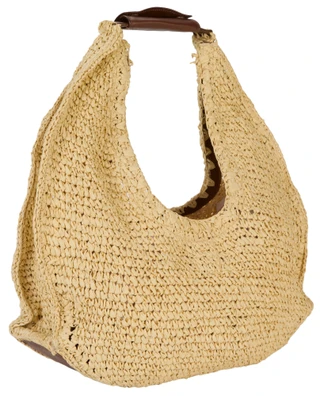 Thumbnail 2: BCBG Crochet Raffia Hobo Bag 