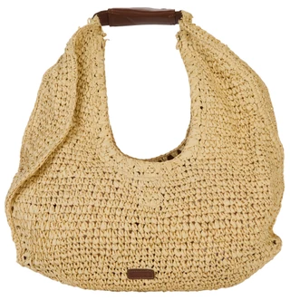 Thumbnail 1: BCBG Crochet Raffia Hobo Bag 