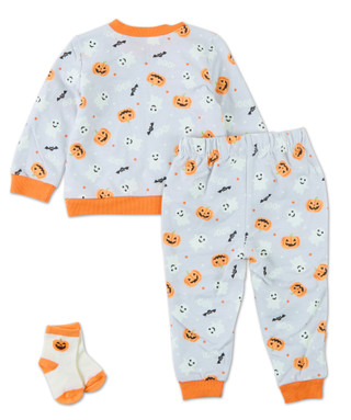 Thumbnail 2: Baby Starters Baby Boys 3 Pc Halloween Pajama Pants Set 