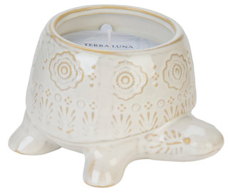 Thumbnail 1: Sagebrook Home 12 oz Lavender Turtle Candle 