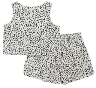 Thumbnail 2: Vince Camuto Little Girls 2 Pc Leopard Shorts & Vest Set 