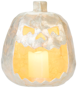 Thumbnail 2: Magical Season 12 in Capiz Jack-O-Lantern LED Halloween Candle 