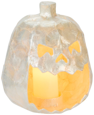 Thumbnail 1: Magical Season 12 in Capiz Jack-O-Lantern LED Halloween Candle 
