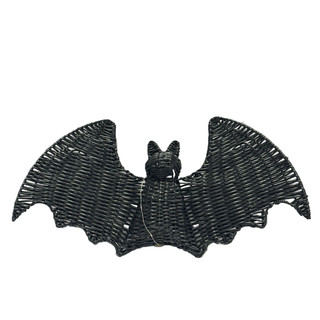 Thumbnail 2: Magical Season 19 in Resin Wicker LED Halloween Bat Home Accent 