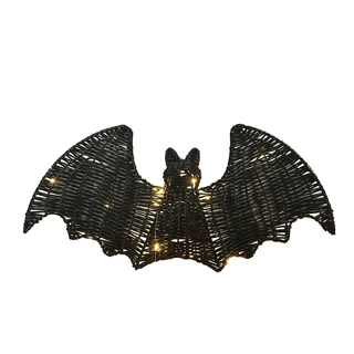 Thumbnail 1: Magical Season 19 in Resin Wicker LED Halloween Bat Home Accent 