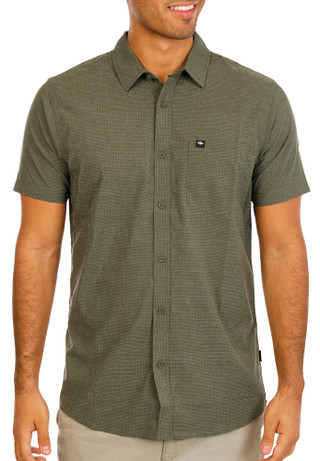 Thumbnail 1: Rip Curl Men's Short Sleeve Vaporcool Button Down Shirt 