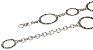 Thumbnail 2: Vince Camuto Gold Mixed Oval Studded Chain Belt 