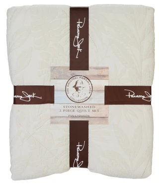 Thumbnail 1: Panama Jack Queen Size Stonewash Palm Quilt Set 