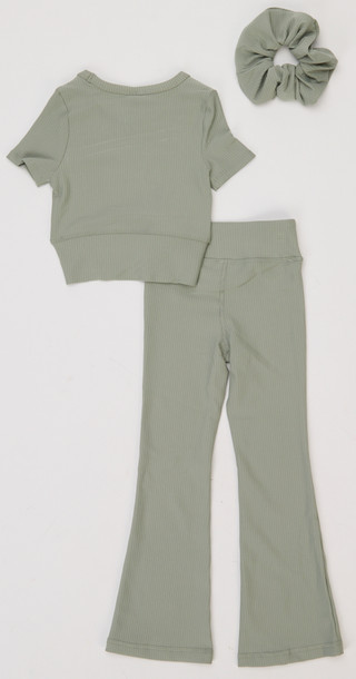 Thumbnail 2: Yogalicious Little Girls 3 Pc Pants Set  