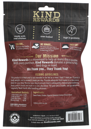 Thumbnail 2: Kind Rewards 6 oz Sweet Potato Chicken Wraps Dog Treats  