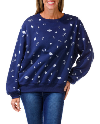 Thumbnail 1: Chaser Women's Football Print Sweatshirt  