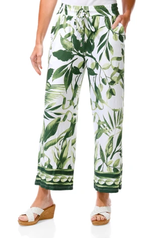 Thumbnail 1: Iluilu Women's Floral Puff Print Pants  