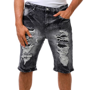 Thumbnail 1: Men's Distressed Denim Shorts  