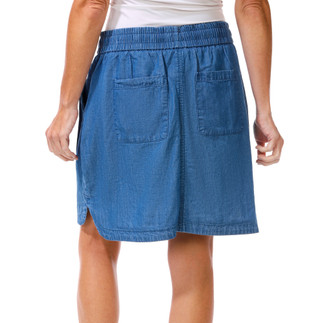 Thumbnail 3: Kate Park Women's Chambray Denim Skirt  