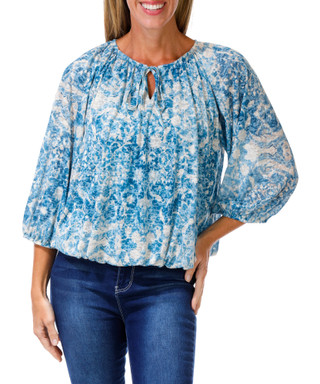 Thumbnail 1: Kate Park Women's Space Dye Print Top 
