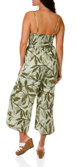 Thumbnail 2: INSPIRED HEARTS Juniors Palm Leaf Jumpsuit 