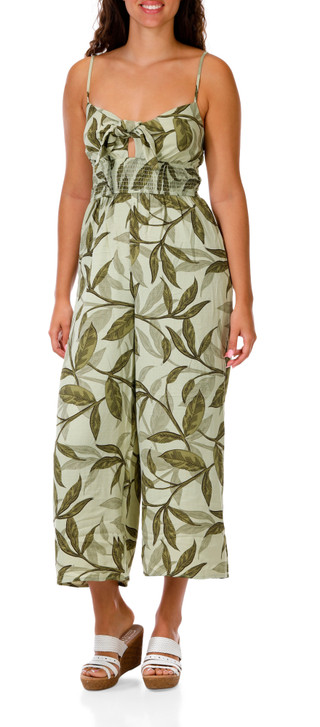 Thumbnail 1: INSPIRED HEARTS Juniors Palm Leaf Jumpsuit 