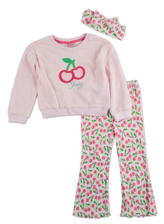 Thumbnail 1: Juicy Couture Little Girls 3 Pc Pants Set  