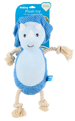 Thumbnail 1: petking Plush Pet Toy w/ Rope, Squeaker & Crinkle  