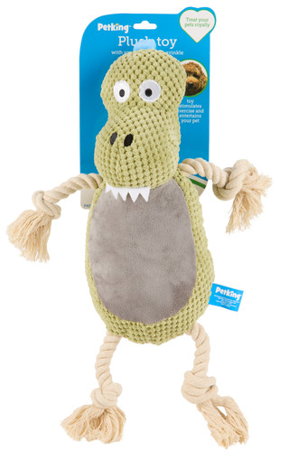 Thumbnail 1: petking Plush Pet Toy w/ Rope, Squeaker & Crinkle  