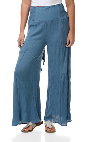 Thumbnail 1: ROCKS & INDIGO Women's Rie Front Wide Leg Pants  