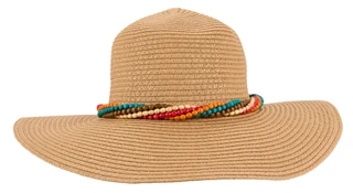 Thumbnail 2: LUCIANA Beaded Trim Straw Hat  