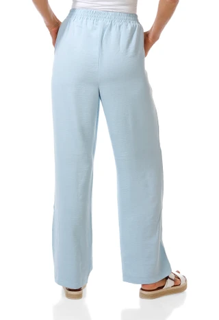 Thumbnail 2: Soho Apparel Women's Solid 2 Pocket Wide Leg Casual Pants  