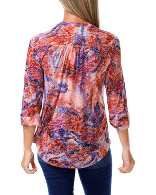 Thumbnail 2: Kate Park Women's Quarter Button Sleeve Top 
