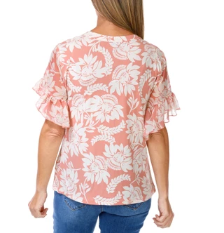 Thumbnail 2: ADRIENNE VITTADINI Women's Chiffon Flutter Sleeve Top  