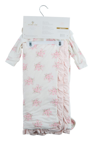 Thumbnail 2: SHABBY CHIC Baby Girls 2 Pc Gown & Blanket Set  