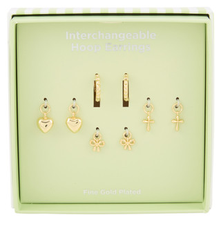 Thumbnail 1: Alexis Bendel Fine Gold Plated Hoop Interchangeable Earrings  