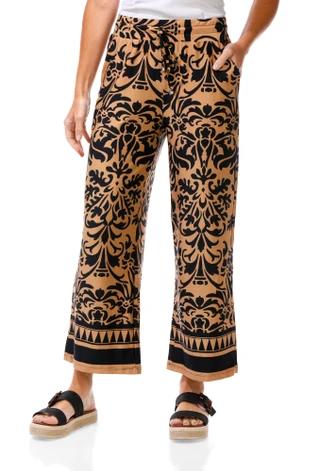 Thumbnail 1: Iluilu Women's Petite Floral Print Pants  