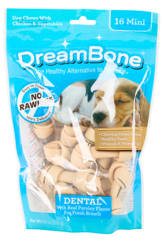 Thumbnail 1: DREAM BONE 16 Pk Vegatable & Chicken Mini Bone Dog Treats 
