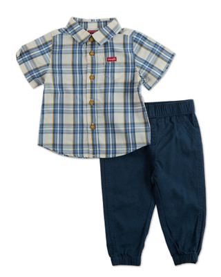 Thumbnail 1: Wrangler Baby Boys 2 Pc Pants Set 
