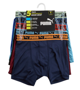 Thumbnail 1: Puma Boys 5 Pk Performance Boxer Briefs  