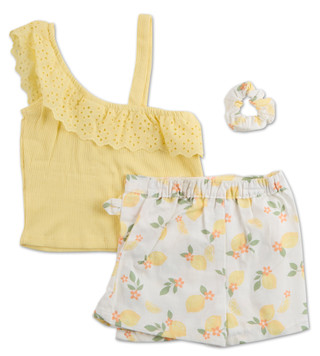 Thumbnail 2: Little Lass Little Girls 3 Pc Skort Set 
