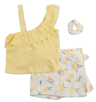 Thumbnail 1: Little Lass Little Girls 3 Pc Skort Set 