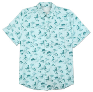 Thumbnail 1: SILVER BAIT Men's Outdoor Fishing Short Sleeve Button Down 