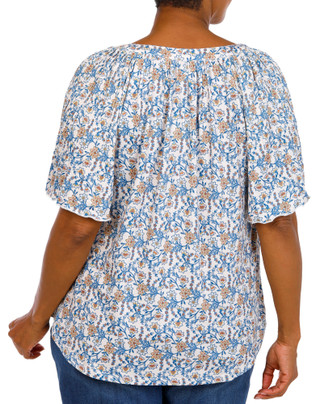 Thumbnail 3: Chenault Women's Plus Floral Print Top  
